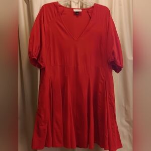 Universal Thread Red Puff Sleeve Mini Dress. Size Large